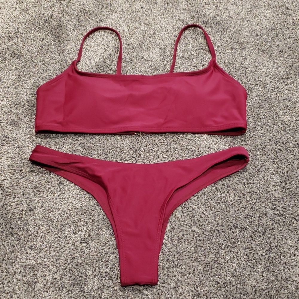 🔴 Maroon Burgundy Sexy Bikini Women's Size Large
